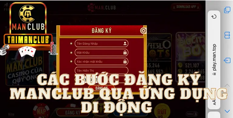 Các bước đăng ký MANCLUB qua ứng dụng di động 