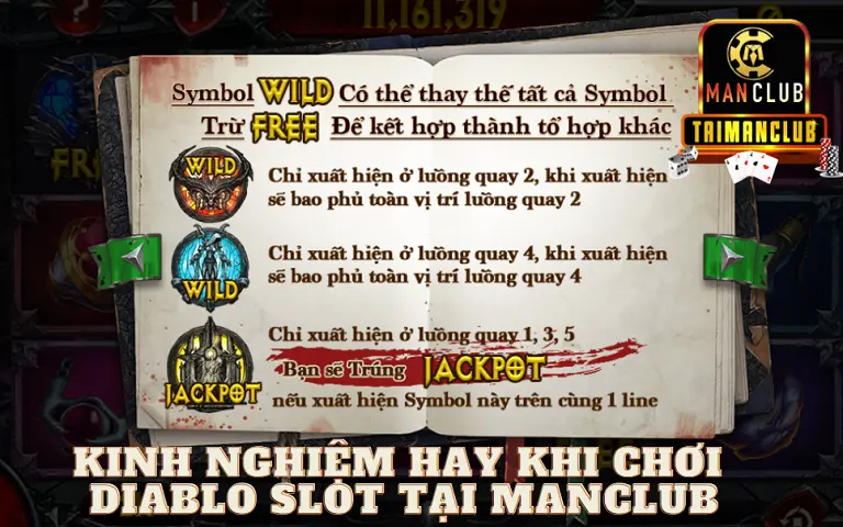 Kinh nghiệm hay khi chơi Diablo slot tại Manclub