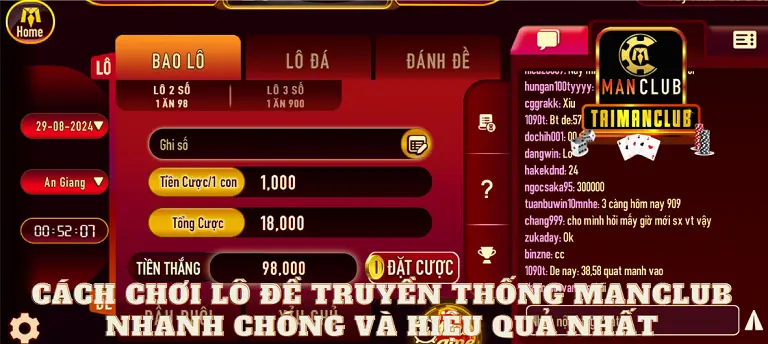 Cách chơi lô đề truyền thống Manclub nhanh chóng và hiệu quả nhất 