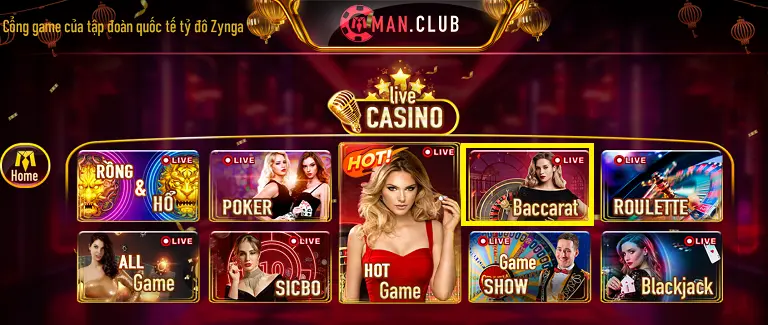 Hướng dẫn chi tiết chơi Baccarat live Manclub cho người mới bắt đầu